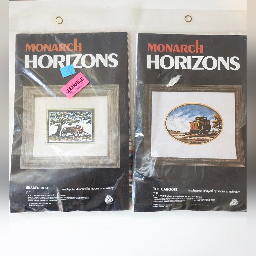 Vintage Needlepoint Kits Western Theme